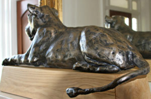 Lioness Resting sculpture by Nadine Collinson