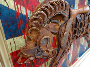 Horse of war sculpture by Nadine Collinson