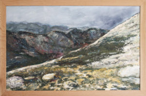 Yosemite III Oil painting on board framed