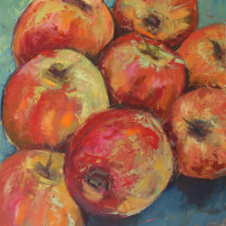 Apples painting by Nadine Collinson